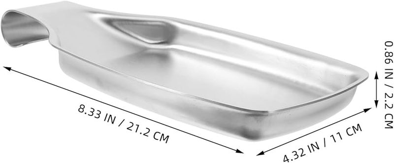 Stainless Steel Spoon Rest Utensil Holder Kitchen Countertop Stove Top Accessory - Image 2
